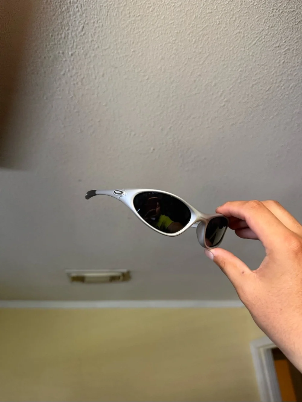 Oakley Silver Frame Black Lens Women's Sport Sunglasses